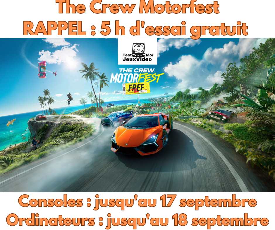 The Crew 3 Motorfest sera jouable gratuitement à sa sortie, Ubisoft en  pleine op